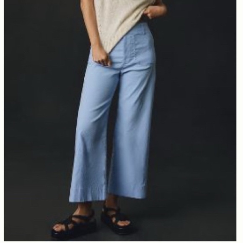 The Colette Cropped Wide-Leg Pant by Maeve